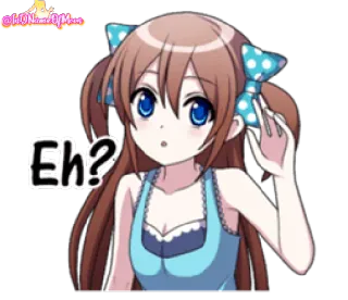 ❓ Eh? Аниме девушка, Удивлен, Милый, Спрашивающий whatsapp sticker