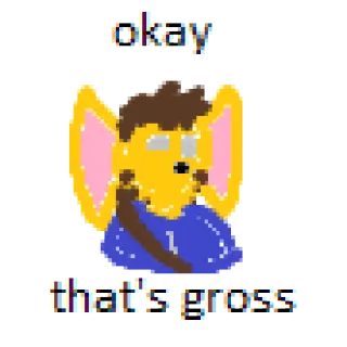 😕 okay
that's gross Desenho animado, Engraçado, Piada, Meme telegram sticker