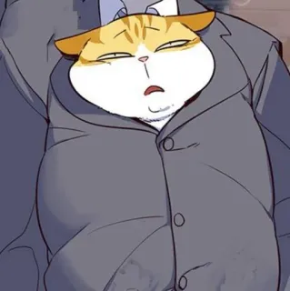🐈 mèo, động vật, nhân hóa, dễ thương, áo vest, hoạt hình telegram sticker