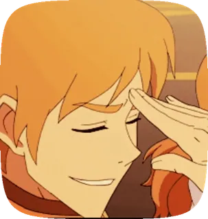 😆 Hunk Voltron: Legendary Defender 猛男, 百兽王, 动漫, 卡通, 角色, 敬礼 telegram sticker