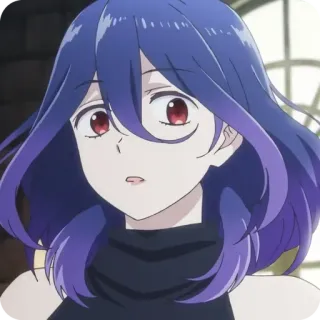 😧 Anime, Personnage, Féminin, Cheveux violets telegram sticker