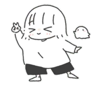 ✌️ dibujo animado, paz, personaje, pegatina, lindo telegram sticker