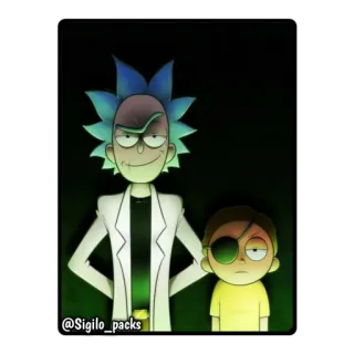 😏 Rick Sanchez Rick and Morty Rick et Morty, dessin animé, animé, Adult Swim, science-fiction, Rick Sanchez, Morty Smith telegram sticker