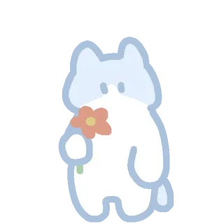 ☁️ chat, animal, fleur, mignon, autocollant whatsapp sticker