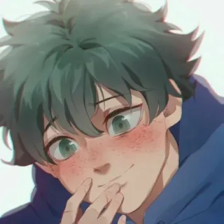 😊 Izuku Midoriya My Hero Academia Аниме, Персонаж, Изуку Мидория, Моя геройская академия, Манга, Фанатское творчество telegram sticker