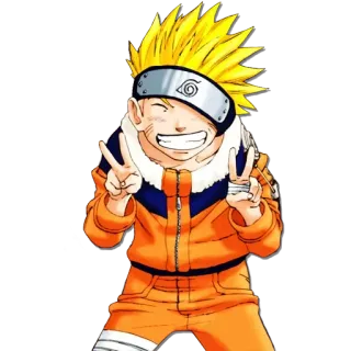 😁 Naruto anime, manga, peace, smile, cartoon, character, ninja telegram sticker