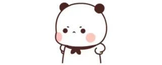 😑 Panda, Carino, Cartone animato, Adesivo whatsapp sticker