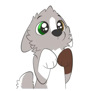 🥺 chien, chiot, mignon, animal, dessin animé, autocollant telegram sticker