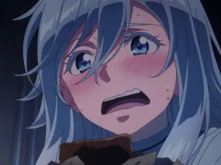 💦 anime, character, sad, worried, female, emotional telegram sticker