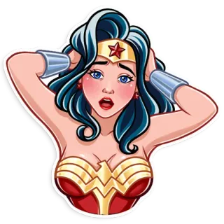 😨 Wonder Woman wonder woman, siêu anh hùng, truyện tranh, dc comics, nữ siêu anh hùng telegram sticker