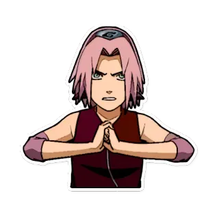 👊 Sakura Naruto Sakura Haruno, Naruto, Anime, Ninja, Combat, Dessin animé telegram sticker