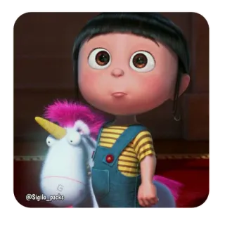 🥺 Agnes Despicable Me @Sigilo_packs Cartoon, Einhorn, Film, Figur, Mädchen telegram sticker