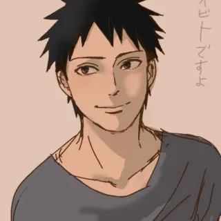 🤣 サイドですよ anime, portrait, man, side view, character telegram sticker