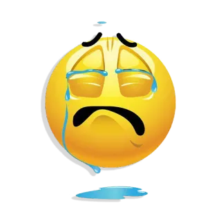 😭 triste, emoji, chorando, lacrimoso telegram sticker