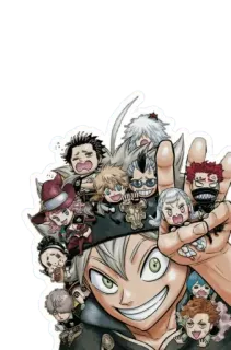 😊 Asta Black Clover anime, manga, Black Clover, Asta, chibi, fanart, animation, characters whatsapp sticker