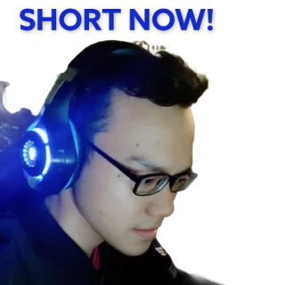 👎 SHORT NOW! mężczyzna, osoba, okulary, słuchawki telegram sticker