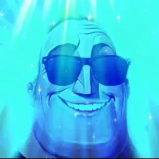 😎 Mr. Incredible The Incredibles Sr. Incrível, Os Incríveis, Disney, Pixar, super-herói, sorrindo, óculos de sol telegram sticker