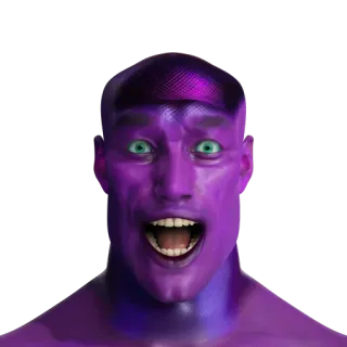 👽 violet, visage, homme, effrayant, horreur, bizarre telegram sticker
