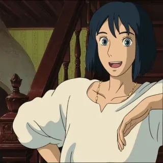 ⚜ Howl Howl's Moving Castle Anime, Personaje, Studio Ghibli, El castillo ambulante, Howl telegram sticker