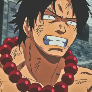 ♠ Ace One Piece 动漫, 海贼王, 艾斯, 漫画, 卡通, 海盗 telegram sticker