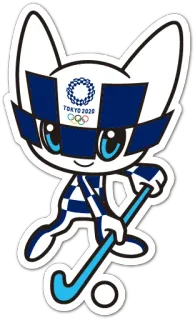 🏑 Miraitowa Tokyo 2020 Olympic Games TOKYO 2020 Olympics, mascot, sports, Tokyo 2020, Miraitowa, character telegram sticker