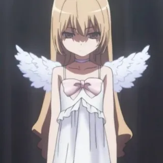 🤎 anime, angel, girl, wings, dress telegram sticker