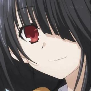 🍷 Kurumi Tokisaki Date A Live anime, girl, character, smiling telegram sticker