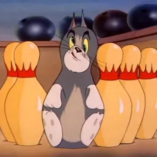 🎲 Tom Cat Tom and Jerry desenho animado, gato, boliche, Tom e Jerry, animação telegram sticker
