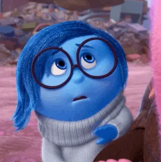 🤖 Sadness Inside Out Tristezza, Inside Out, Disney, Pixar, Cartone animato, Emozione telegram sticker