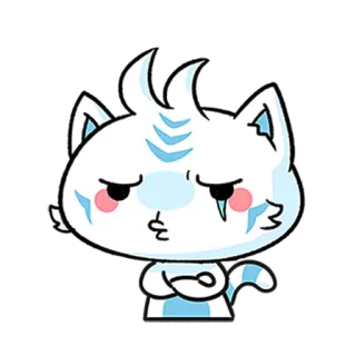 😒 고양이, 귀여운, 동물, 만화, 스티커 telegram sticker