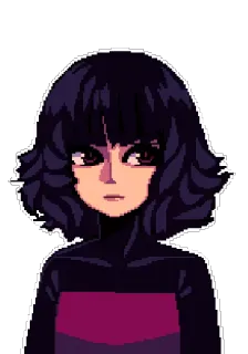 😶 Pixel art, Ragazza, Ritratto, Anime telegram sticker
