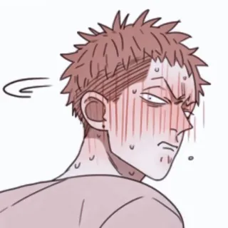 😳 Anime, Manga, Sudore, Arrabbiato, Infastidito, Cartone animato telegram sticker