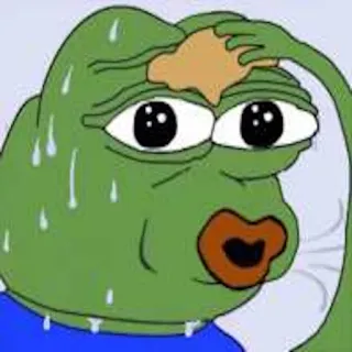 🥶 Pepe the Frog meme, Pepe, frog, sweating telegram sticker