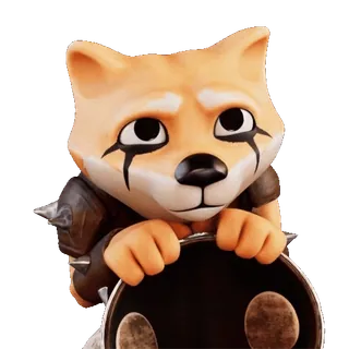 😍 cão, animal, guerreiro, fantasia, armadura, animal de estimação, personagem telegram sticker