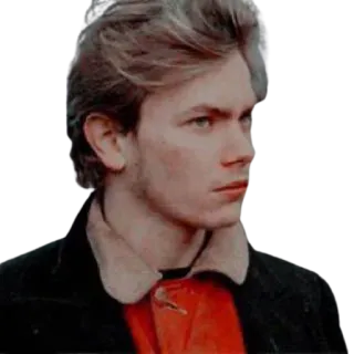 🤨 River Phoenix River Phoenix, actor, retrato, joven, vintage, celebridad telegram sticker