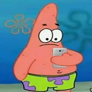 🤳 Patrick Star Spongebob Squarepants 卡通, 派大星, 电话, 海绵宝宝, 海星 whatsapp sticker