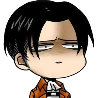 😐 Levi Ackerman Attack on Titan anime, sticker, Levi, Attack on Titan, character telegram sticker
