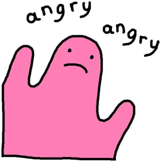 😠 angry angry enojado, triste, rosa, mancha, ánimo, molesto telegram sticker