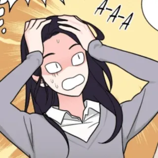 ♥️ A-A-A-A chocado, ansioso, anime, desenho animado, estresse telegram sticker
