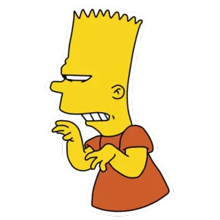 😑 Bart Simpson The Simpsons bart simpson, simpsons, cartoon, yellow, sticker, character, animated telegram sticker