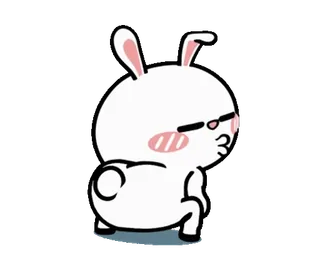 🍑 kelinci, lucu, binatang, kartun, bunny, kawaii telegram sticker