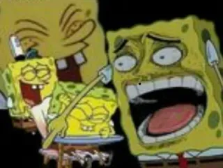 😂 SpongeBob SquarePants Bob l'éponge, dessin animé, mème, drôle, Nickelodeon, animation telegram sticker