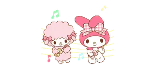 💬 My Melody My Melody, Anime, Mignon, Rose, Kawaii telegram sticker
