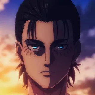 💜 Eren Yeager Attack on Titan アニメ, 進撃の巨人, エレン・イェーガー, 進撃の巨人, 巨人, アニメキャラクター telegram sticker