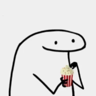 ✨ boneco palito, pipoca, desenho animado, filme, lanche whatsapp sticker