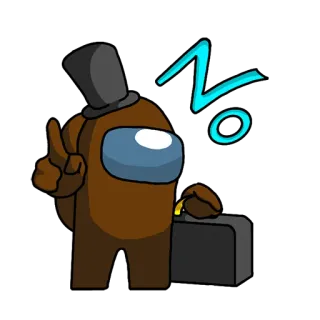 🙅‍♂ Among Us No among us, não, jogo, personagem, espaço, chapéu telegram sticker