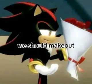 🌹 Shadow the Hedgehog Sonic the Hedgehog we should makeout telegram sticker