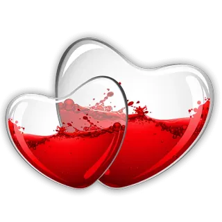 ❤ сердце, красный, любовь, день святого валентина, жидкость telegram sticker