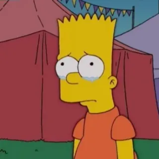 😿 Bart Simpson The Simpsons Bart Simpson, Die Simpsons, weinen, traurig, Cartoon, Animation, Figur whatsapp sticker