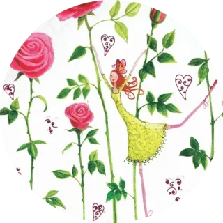 🌹 玫瑰, 舞者, 女孩, 花, 心, 艺术 telegram sticker